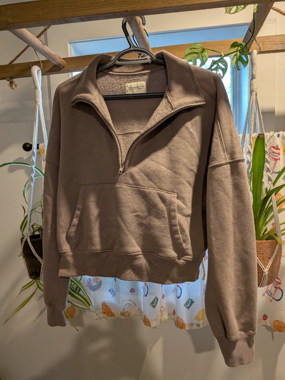abercrombie and fitch Sunday Half-Zip Sweatshirt - Size M